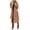 Khaki, variant on Yievot Women's Trench Coat Fall Winter Long Sleeve Lapel Open Front Cardigan Overcoat Windbreaker
