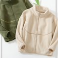 thumbnail image 4 of Ruyang Polar Fleece Jackets for Teens Boys Girls Zip Up Sherp𝐚 Jacket Mock Neck Fuzzy Coat Fall Winter Furry Outwear, 4 of 5