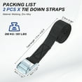 thumbnail image 2 of Uxcell Lashing Strap with Buckles, Cam Buckle Tie Down Straps for Cargo, Kayak, and Bicycles Black 5ft, 2 of 7