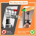 thumbnail image 5 of No Drill to Desk Cable Management Tray, Cable Racks Under Desk Cable Organizer for Wire Management, Sturdy Metal Cable Tray Basket for Office and Home Standing Desk-2Pack, 5 of 7