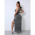 thumbnail image 5 of Sequin One Shoulder Split Maxi Dress, 5 of 19