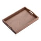 thumbnail image 1 of Bandeja para servir té de hotel, con asas dobles, creativa, rectangular, de madera lisa. M, 1 of 8