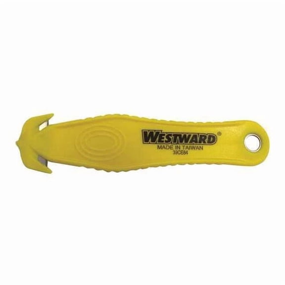 Westward Safety Cutter,Disp,5-3/8 in.,Yellow,PK10 39CE84
