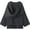 Darkgray, variant on Women's Crop Knit Scarf Coat High Low Long Sleeves Knit Cardigan with Undetachable Scarf Cozy Fall Winter Outerwear for Office & Casual