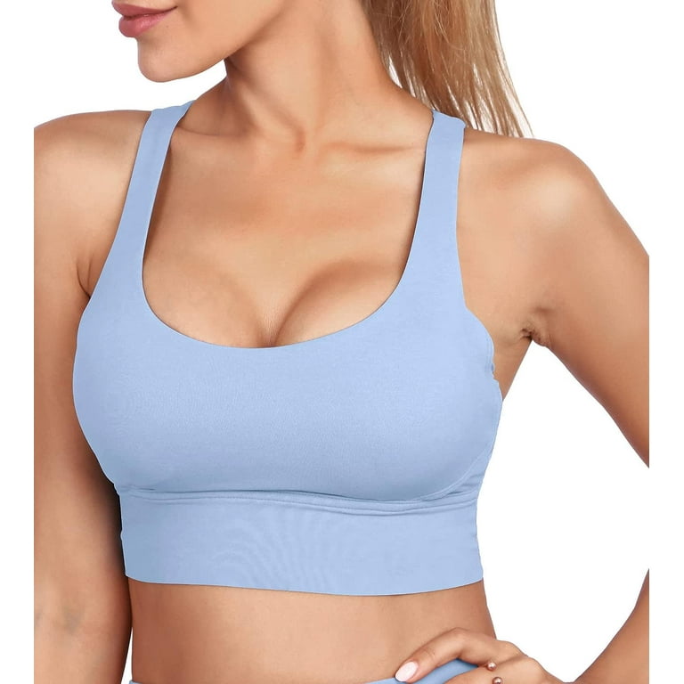 LP SUPPORT Women's Workout Compression High-Impact Sports Bra  235Z - Workout, Gym, Yoga - Ultimate Comfort & Support - Correct Posture  (Blue, Medium) : Health & Household