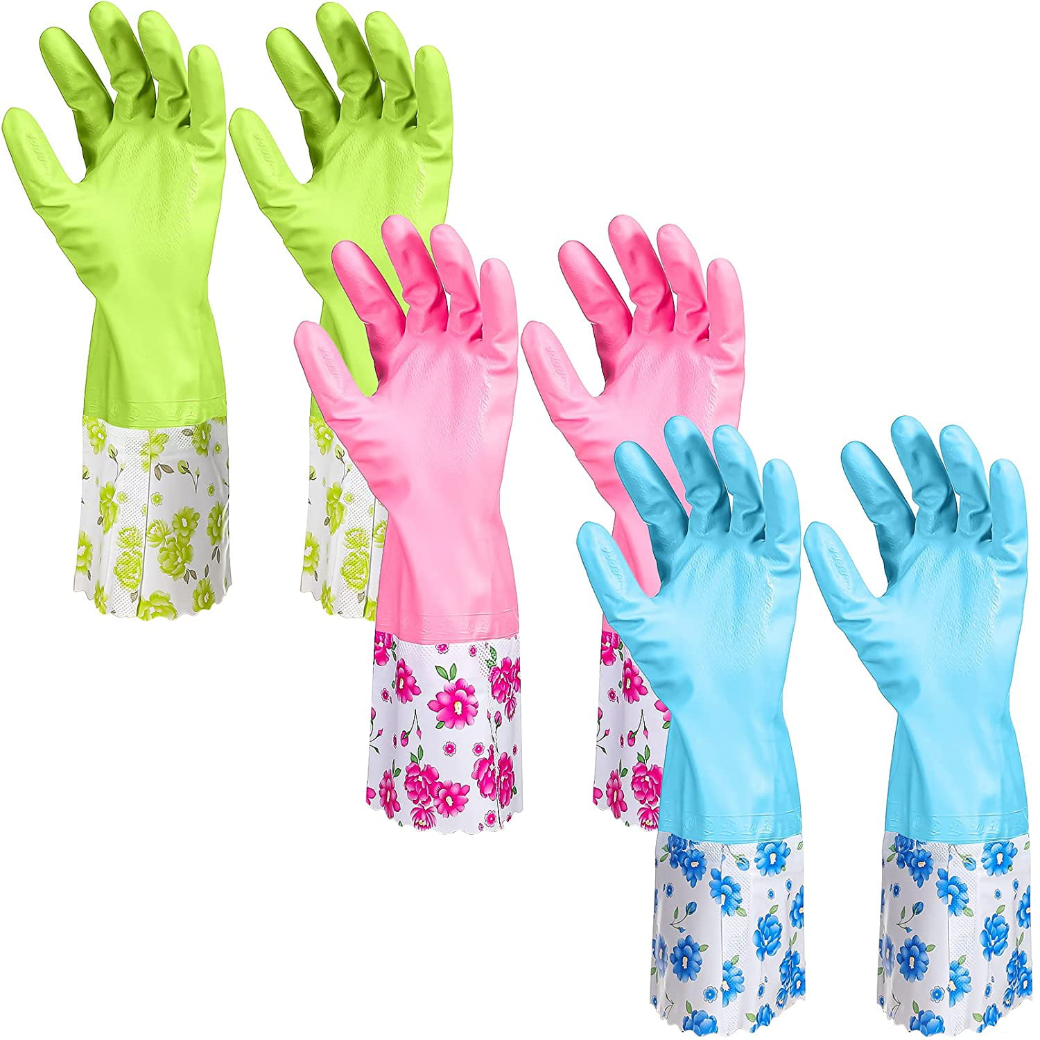 240 Pairs Household Rubber Latex Long Sleeve Gloves Washing Up Dishes Cleaning 