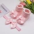 thumbnail image 4 of Kids Socks Winter Warm Socks Toddlers Boys Girls Children Bowknot Princess Socks Floor Socks + 1Pc Bow Hairband Girls Toddler, 4 of 5