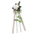 thumbnail image 4 of Boda Pasillo Decoraciones PEW Flores, Pasillo Silla Respaldo Floral Decoración, Fiesta Rústica Decoración PEW Flores para Iglesia Silla Decoraciones, Rosa claro, 4 of 8
