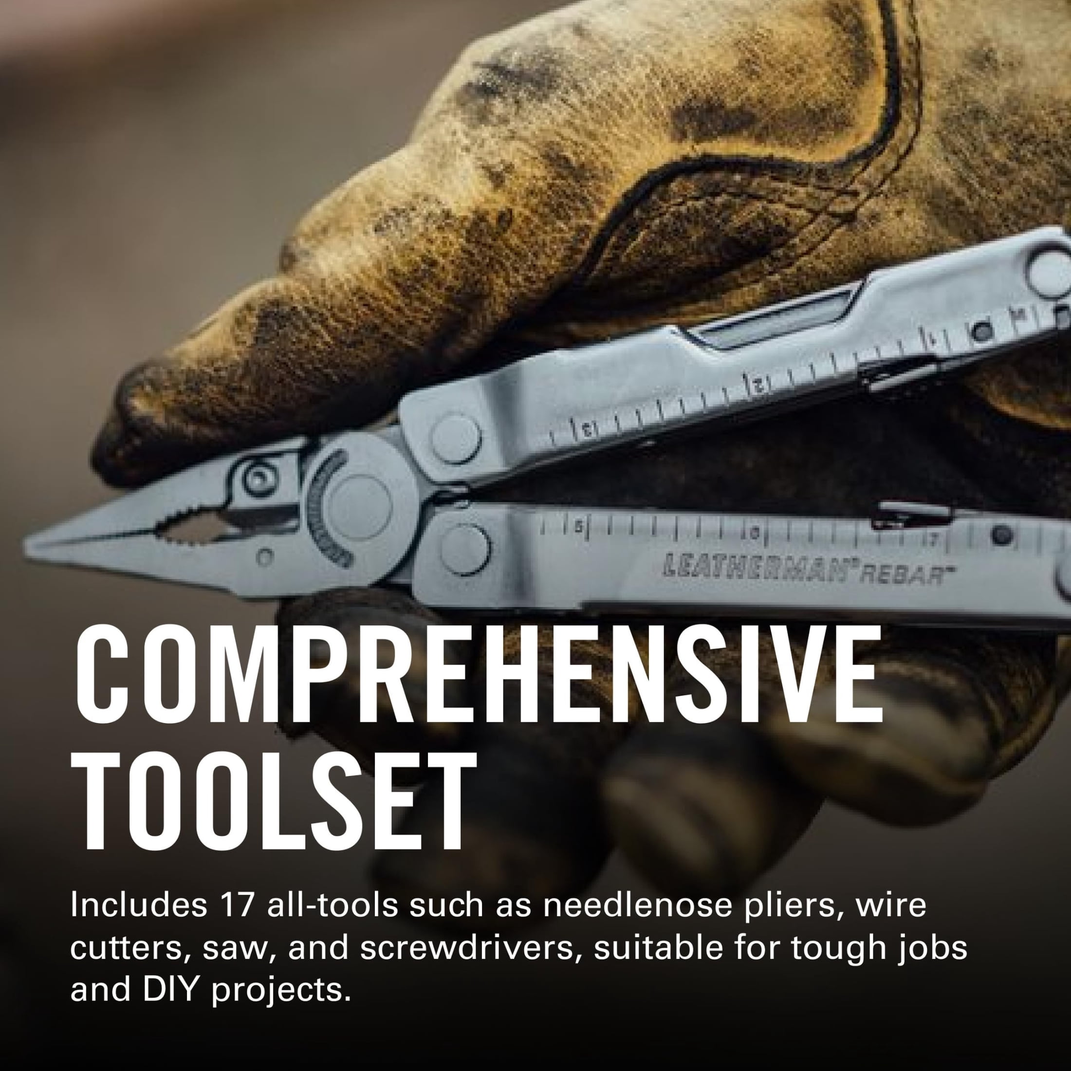Leatherman, Rebar Multi-Tool, 17 Tools, Stainless Steel - Walmart.com