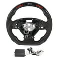 thumbnail image 1 of Nappa Leather Steering Wheel,Steering Wheel LED Performance Perforated Steering Wheel Auto Accessories Highly Recommended, 1 of 5