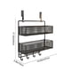 thumbnail image 3 of Organizador para colgar en la puerta con cestas de almacenamiento de dos niveles y ganchos | Estante colgante de metal para baño, cocina y despensa, 3 of 6