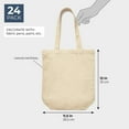 thumbnail image 4 of Set of 24 Bulk Blank Cotton Canvas Tote Bags for Women, DIY, Arts and Crafts Projects, Reusable Shopping Bags for Groceries, Supplies, Cloth Gift Bags, 13x11.5 in, 4 of 9