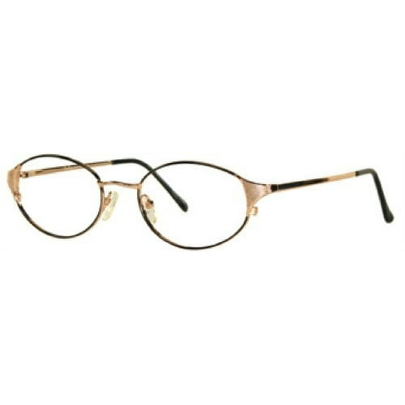 Gabriela Womens Eyeglasses Gold & Black Frames