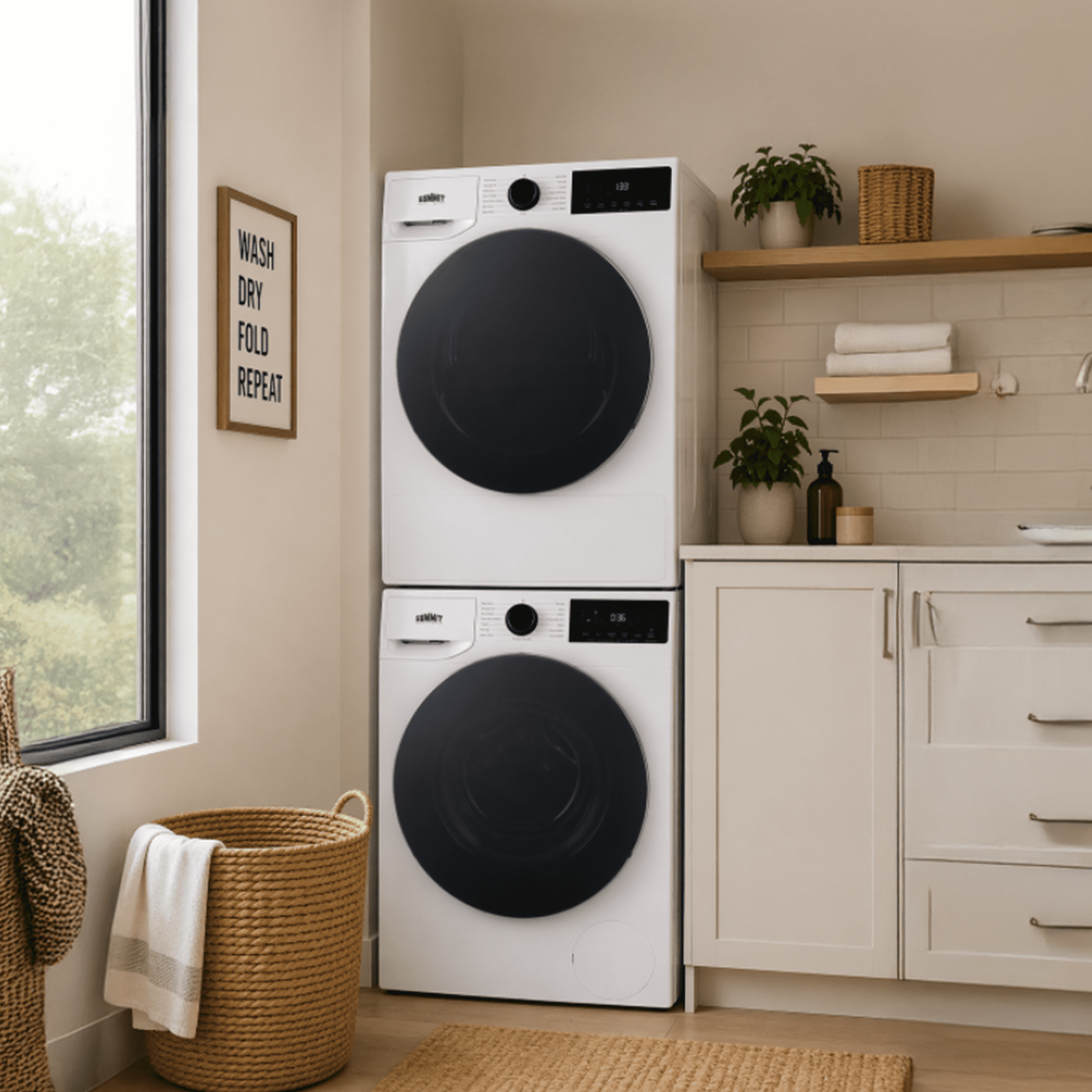 Summit 1.9 cu.ft. Washer & 4.1 cu.ft. Dryer Combo, ENERYSTAR Certified, Washer-Dryer Set, White - SLS3412W