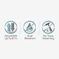 thumbnail image 2 of Zenna Home 2156NN Tension Pole Shower Caddy, Nickel, 2 of 7