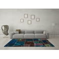 thumbnail image 3 of Ahgly Company Indoor Rectangle Oriental Light Blue Modern Area Rugs, 2' x 5', 3 of 4