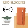 thumbnail image 7 of Egoelife Women Wallet Genuine Leather RFID Blocking Clutch Zipper Credit Card Holder Large Capacity Billfolds Ladies Handbags Coin Pocket, 7 of 7