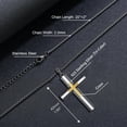 thumbnail image 4 of Coachuhhar Cross Necklace 925 Sterling Silver Cross Pendant Necklace Religious Jewelry Gifts for Men Women, 4 of 7