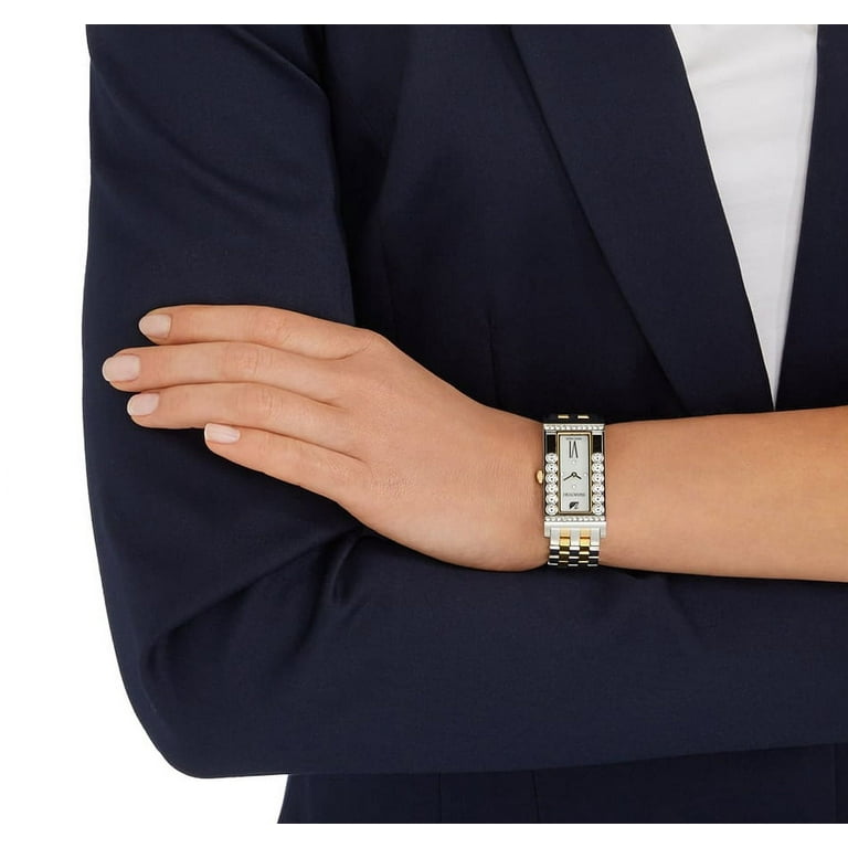 Lovely Crystals Square Yellow Gold-Tone Ladies Watch 5096689