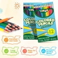 thumbnail image 3 of Juego de lápices de colores YEGEER 216 unidades, 12 colores surtidos x18, 3 of 7