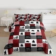 thumbnail image 2 of Homewish Adventure Theme 2pcs Bedding Comforter Set for Teens Boys Girls,Black Red Twin Comforter Sets,Happy Camping Breathable Bedding Set,Ultra Soft Home Decor,Reversible, 2 of 8