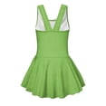 thumbnail image 5 of COEQINE Girls One Piece Swimsuit with Skirt Sleeveless Cute Skirted Bathing Suit Hawaiian Swimwear for Kids 3-4 Years, Summer Swim Dress for Water Play, Green Kiwi Fruit, 5 of 8