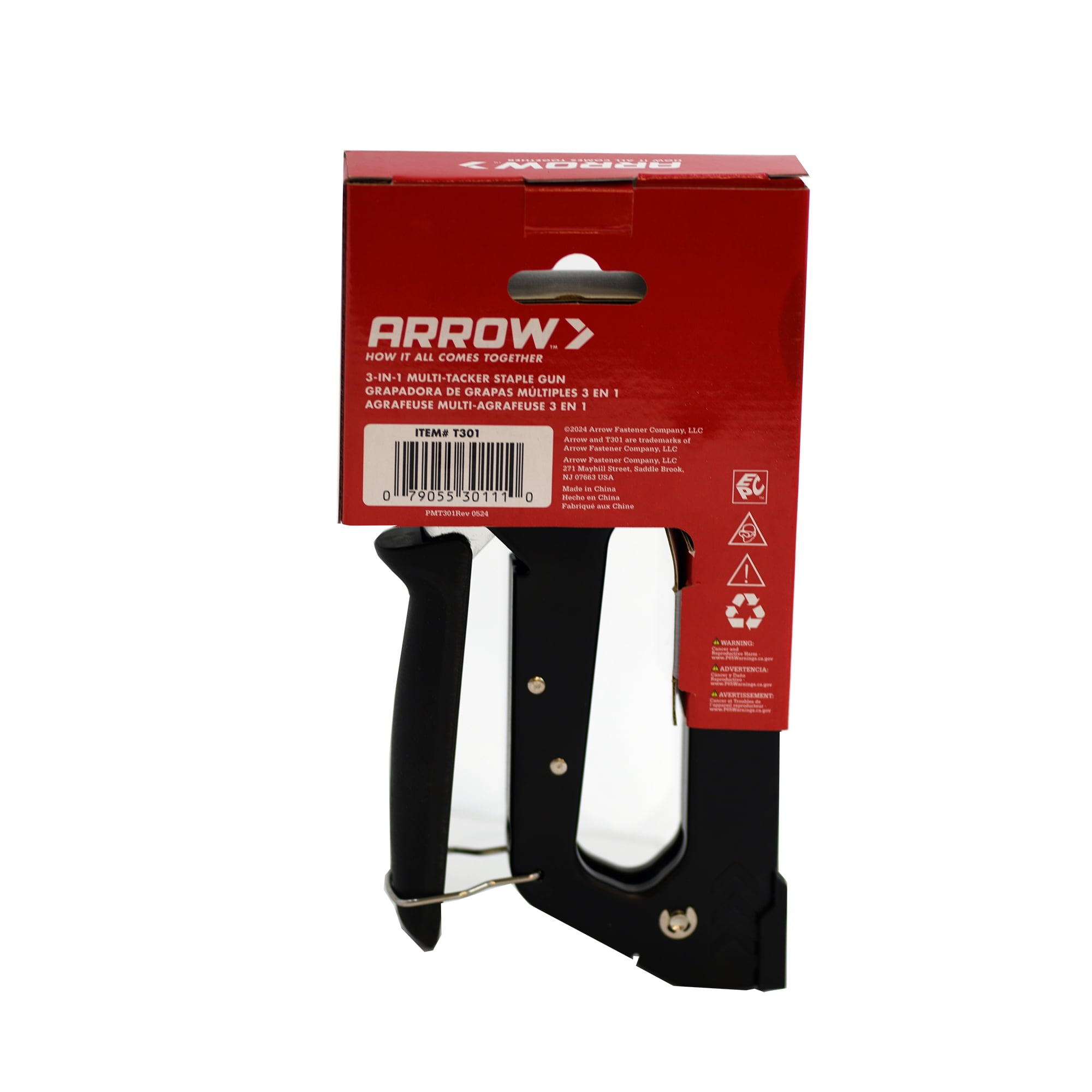 Arrow T301KIT Multi-Tacker Staple and Nail Gun Kit with Staple Puller and 1500 Staples