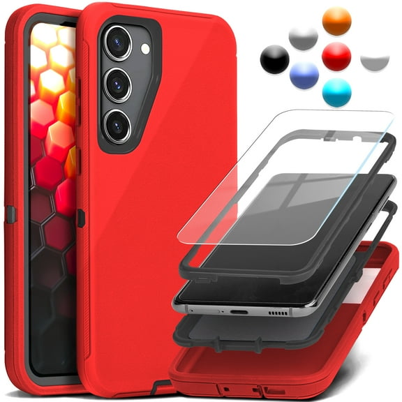 XG-Tech Case For Samsung Galaxy S24 Plus (2024) Shockproof Defender Triple Layer Heavy Duty Rugged Durable Case Cover, Port Protection, With Screen Protector