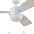 thumbnail image 3 of Honeywell Barcadero 44" White Modern Ceiling Fan with Light 3 Blades, Pull Chains & Reverse Airflow, 3 of 7