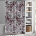 thumbnail image 6 of Shower Curtains for Bathroom-72"x72",Gradient Grey Wine Red Waterproof Bath Curtain Grommet Shower Curtain Set with Hooks, 6 of 9