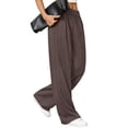 thumbnail image 4 of Drses Women's High Waist Smocked Elastic Wide Leg Palazzo Pants, Flowy Loose Pull On Bell Bottom Trousers with Pockets, Casual Spring Summer Travel Lounge Clothing, 4 of 5