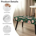 thumbnail image 7 of Psesaysky Xmas Candy Print Rectangle Bench Cover, Stretch Washable Long Dining Bench Slipcover with Elastic Edge Removable Seat Cushion Protector for Bedroom, Living Room, 7 of 7