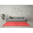 thumbnail image 3 of Ahgly Company Machine Washable Indoor Round Oriental Red Industrial Area Rugs, 4' Round, 3 of 4