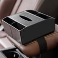 thumbnail image 1 of Car Armrest Box Storage Box Tissue Box Console Holder Easy Installation Replaces Center Console Organizer Tray Finishing Box Black, 1 of 9