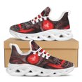 thumbnail image 1 of Zapatos planos con cordones de malla y suela suave con estampado de calavera en llamas para mujer, zapatillas antideslizantes de alta calidad para mujer., 1 of 6