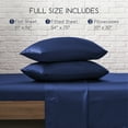 thumbnail image 7 of MR&HM Satin Sheet Set Full 4 Pcs, Silky Elegant Luxurious Full Size Bed Sheets, with Flat Sheet, Deep Pocket Fitted Sheet for Mattress and Matching Satin Pillow Cases (Full Size, Navy Blue), 7 of 7