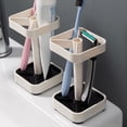 thumbnail image 6 of Toothbrush Holder with Cup | 2-in-1 Bathroom Organizer & Travel Case | Standing Rack for Toothbrush and Toothpaste | Vanity Countertop Storage | 1 Pack, 6 of 7