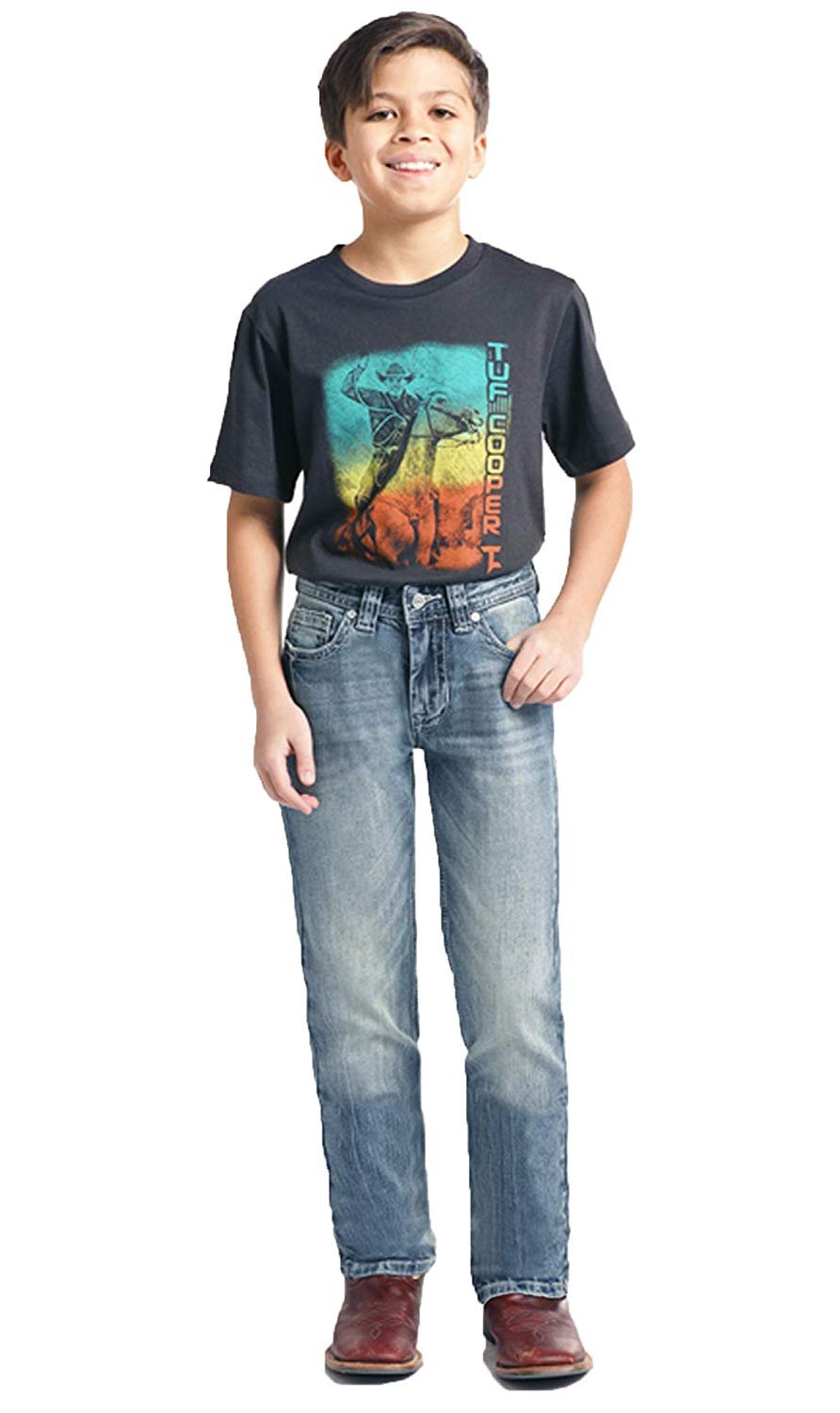 Rock and Roll Denim, Boys Reovler Fit Bootcut, Size 8R, BBS2384 - image 1 of 8