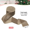 thumbnail image 2 of Uxcell Velvet Ribbon, Crinkled Handmade Frayed Edge Vintage Ribbon for Gift Wrapping Christmas Tree Ornament Camel Color 1.8"x3 Yard, 2 of 3