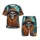 thumbnail image 1 of Balery Cartoon Pumpkin Skull Conjunto de Pijama Infantil de Manga Corta con Estampado – Ropa de Dormir de Algodón Suave-X-Large, 1 of 6