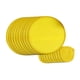 thumbnail image 3 of 10x Abanico plegable portátil de poliéster redondo de verano con disco volador para publicidad Amarillo, 3 of 9