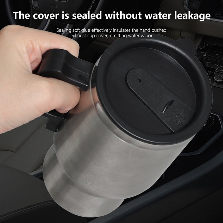 12V Car Heating Cup, Stainless Steel Travel Coffee Cup, Insulated Heated Mug,  500ml Car Kettle for Heating Water, Coffee, Milk, Tea - Walmart.com