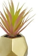 thumbnail image 4 of 8" Green Artificial Sword Grass in a Gold Geometric Pot, 4 of 5