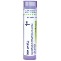 Boiron Nux Vomica 1M, Homeopathic Medicine for Heartburn Or Drowsiness Due To Excessive Eating Or Drinking, 80 Pellets