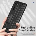 thumbnail image 3 of Feishell Folding Hidden Bracket Case for Samsung Galaxy Z Fold2,Built-in Screen Protector & Hinge Protection,Shockproof Camera Lens Protection All-Inclusive Heavy Duty Rugged Phone Case,Black, 3 of 7