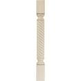 thumbnail image 2 of Ekena Millwork 3 3/4"W x 3 3/4"D x 35 1/2"H Hamilton Rope Cabinet Column (Top Block: 6 1/8", Bottom Block: 7 1/8"), Rubberwood, 2 of 7