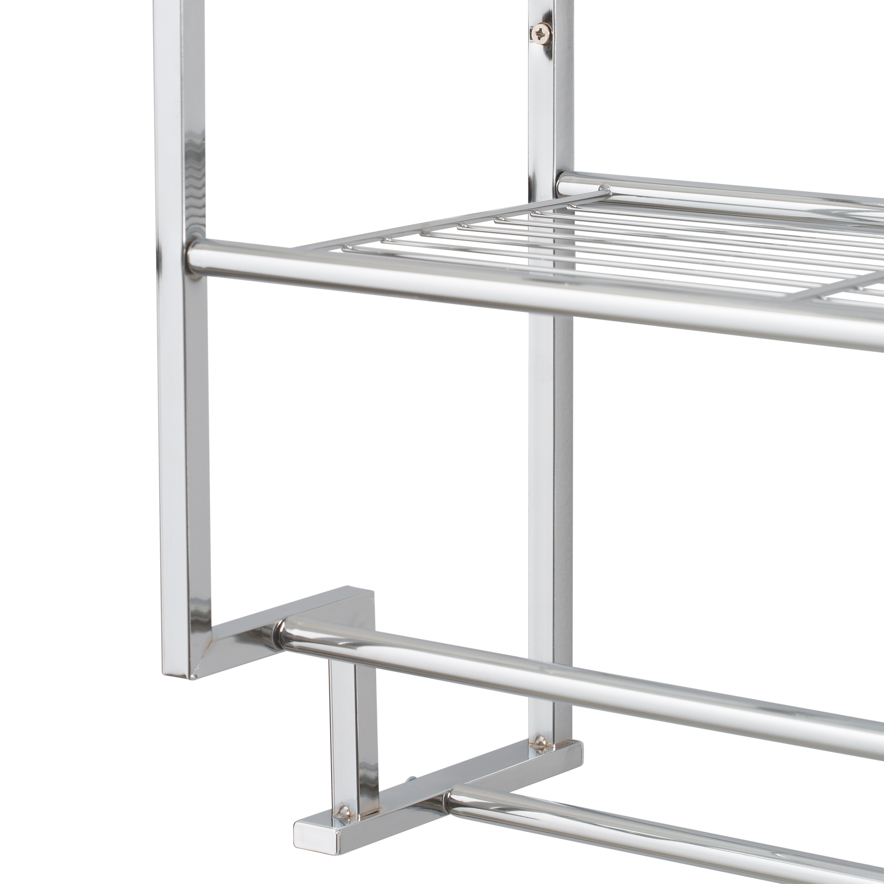 Organize It All 2 Tier Wall Mounted Metal Shelf with Towel Rack - image 5 of 7