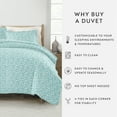 thumbnail image 6 of Noble Linens Pale Blue Wheatfield Pattern Duvet Set 3-Piece Duvet Cover Set, Full/Queen, 6 of 10