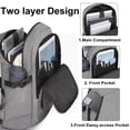 thumbnail image 3 of Mochila para portátil Mancro para viajes antirrobo con puerto USB, color gris, 3 of 7