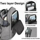 thumbnail image 3 of Mochila para portátil Mancro para viajes antirrobo con puerto USB, color gris, 3 of 7
